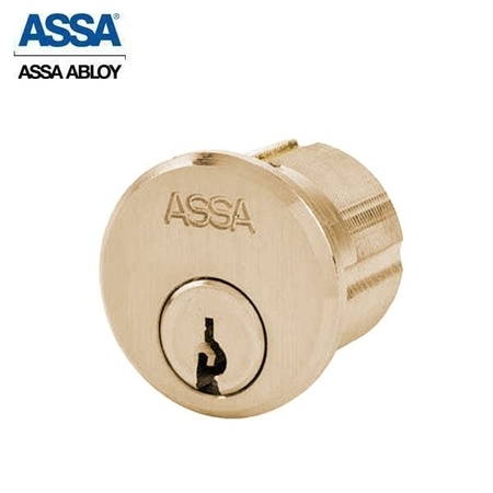 ASSA ABLOY 1-1/2" Maximum+ Mortise Cylinder Satin Brass Adams Rite Cam ASS-9854-1-612-COMP-0A7